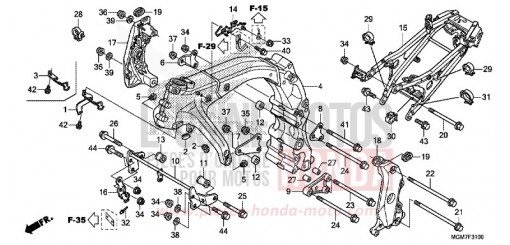 CARROSSERIE DE CHASSIS CB600FAD de 2013